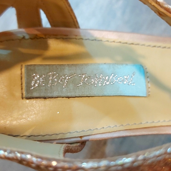 Betsey Johnson Glittery Gold Heels - Picture 9 of 9